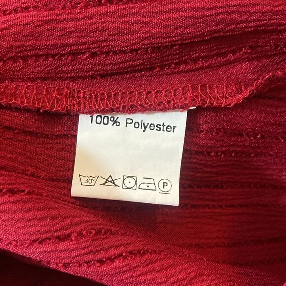 Women’s  Elegant Burgundy Blouse Size XL - Picture 5 of 10